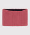 Cuello infantil de punto tricotado con forro polar rosa ROSEWOOD