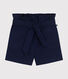 Pantalón corto de lona de algodón de niña