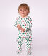 Pijama de terciopelo con estampado de abetos para beb&eacute;