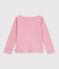 Marinera infantil de algod&oacute;n rosa/blanco
