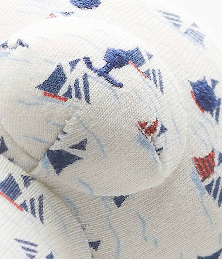 Doudou estampado para beb&eacute; ni&ntilde;o blanco/multicolor