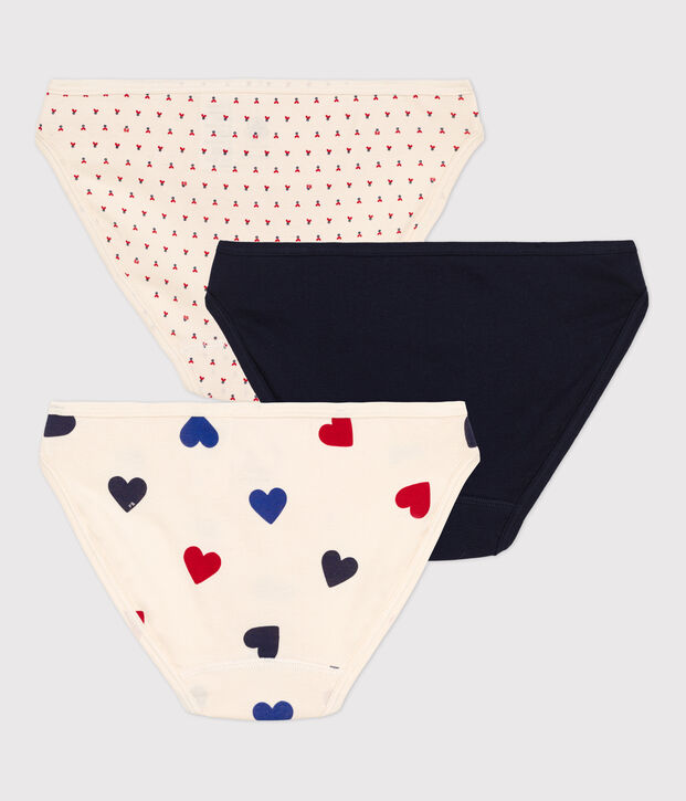 Juego de 3 braguitas de algod&oacute;n de mujer multicolor