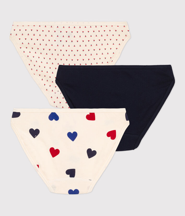 Juego de 3 braguitas de algod&oacute;n de mujer multicolor