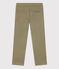 Pantalón de corte normal de sarga de algodón de niño verde MARECAGE