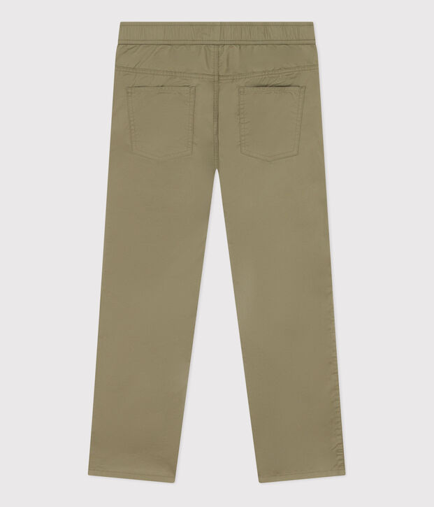 Pantal&oacute;n de corte normal de sarga de algod&oacute;n de ni&ntilde;o verde