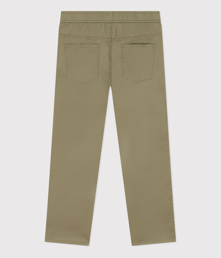 Pantal&oacute;n de corte normal de sarga de algod&oacute;n de ni&ntilde;o verde