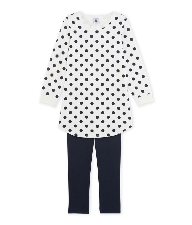 Camis&oacute;n de terciopelo para ni&ntilde;a azul/blanco/azul