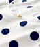 Vestido de tirantes de lunares de algodón de mujer blanco MARSHMALLOW/azul MEDIEVAL