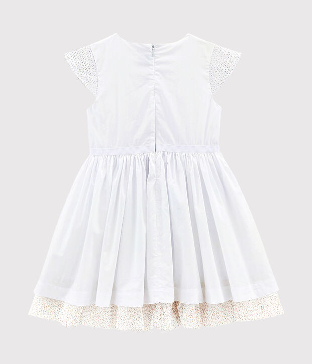 Vestido de ceremonia de ni&ntilde;a blanco