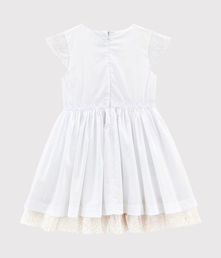 Vestido de ceremonia de ni&ntilde;a blanco