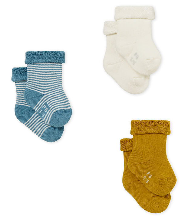 Lote de 3 pares de calcetines para beb&eacute; unisex multicolor