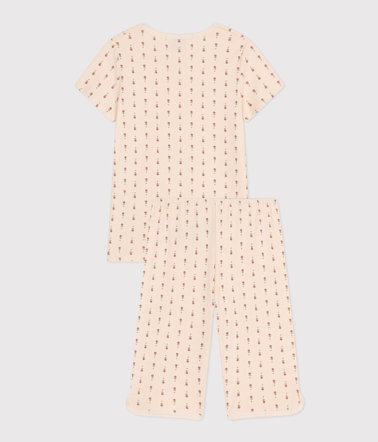 Pijama pirata infantil de algod&oacute;n con estampado de flor blanco AVALANCHE/ MULTICO