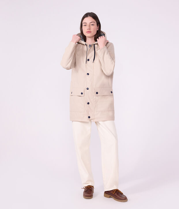 Chubasquero ic&oacute;nico unisex crudo