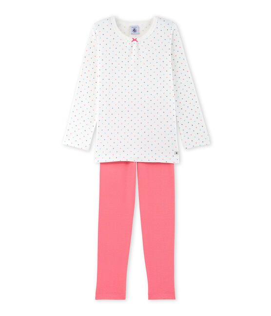 Pijama de lunares para niña blanco LAIT/rojo CARMEN/ MULTICO