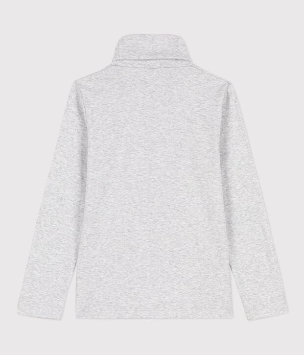 Prenda de cuello cisne de algod&oacute;n de ni&ntilde;a/ni&ntilde;o gris