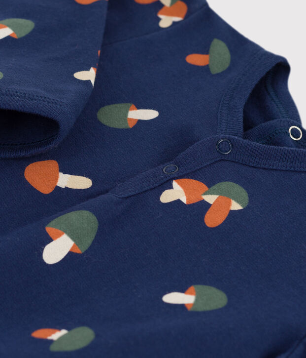 Pelele de punto de doble cara con motivo de seta para beb&eacute; azul/multicolor
