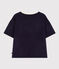 Camiseta la Boxy de algodón de esponja de mujer azul SMOKING