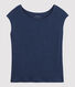 Camiseta de lino lisa de mujer