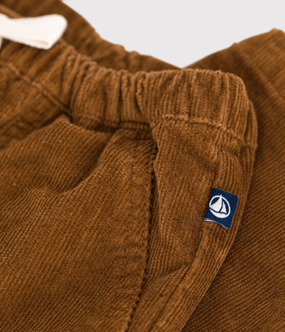 Pantalón de terciopelo para bebé marron CUIVRE