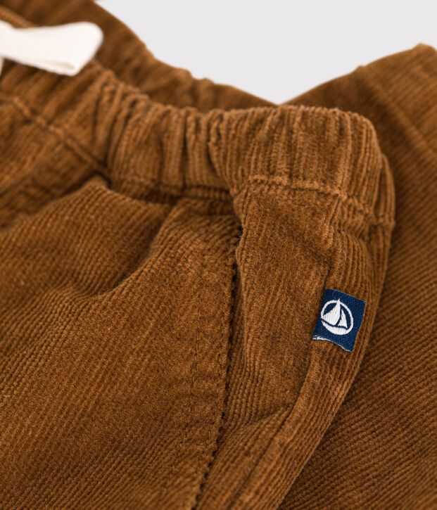 Pantal&oacute;n de terciopelo para beb&eacute; marron
