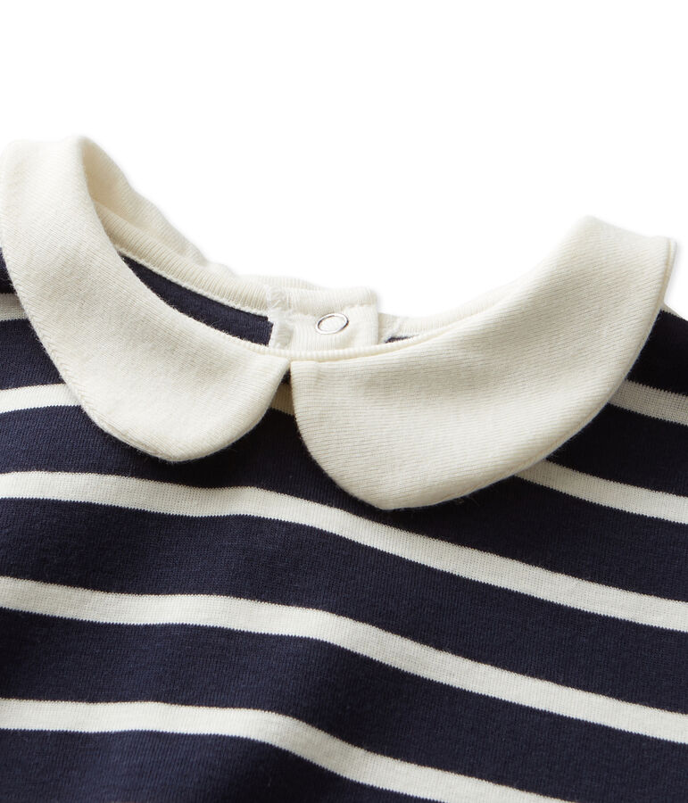 T-shirt fille manches longues ray&eacute; azul SMOKING/beige COQUILLE