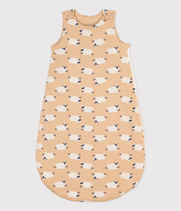 Saco de dormir de algod&oacute;n con motivo de oveja para beb&eacute; beige/multicolor