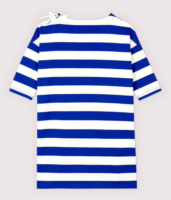 Vestido de rayas de mujer azul SURF/blanco MARSHMALLOW