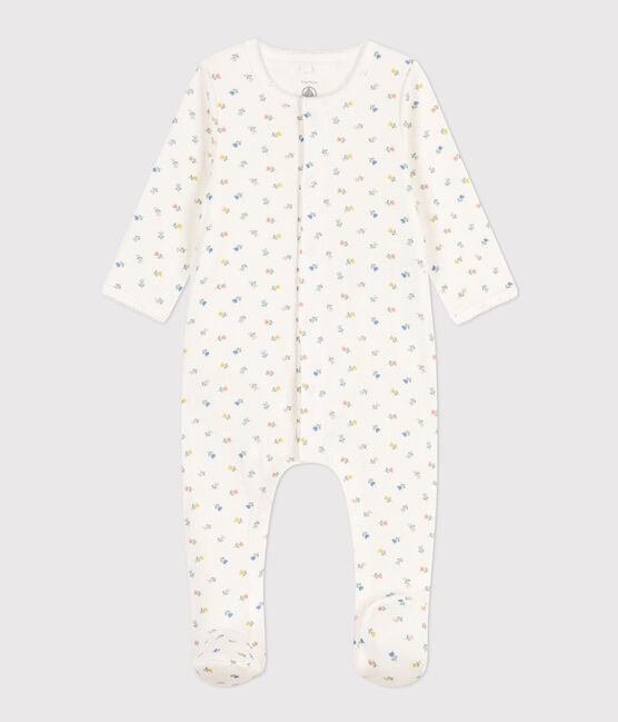Bodyjama de algodón con flores blanco MARSHMALLOW/blanco MULTICO