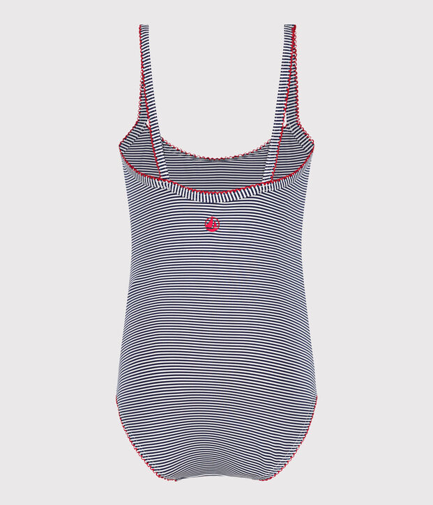 Ba&ntilde;ador infantil a rayas azul/blanco