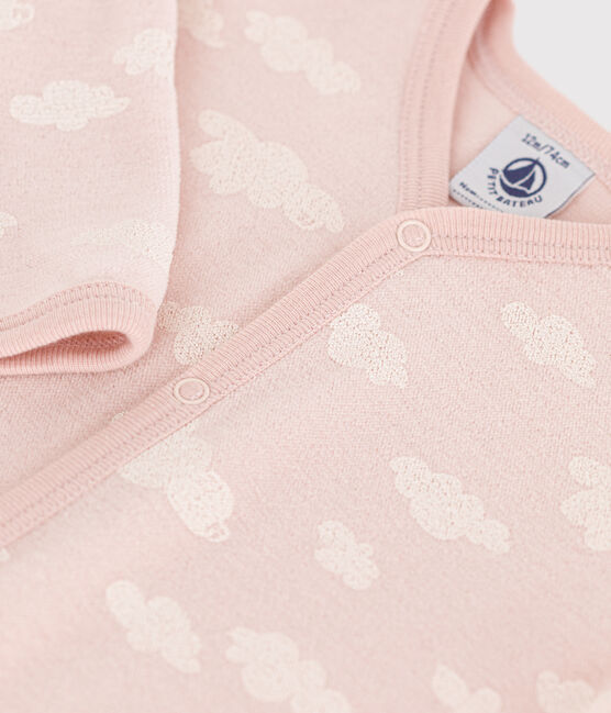 Pijama de terciopelo con nubes para bebé SALINE/ MARSHMALLOW