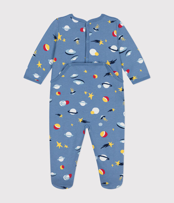 Pijama de felpa cepillada con estampado espacial para bebé azul BEACH/ MULTICO