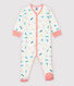 Pijama enterizo de gatitos de colores de bebé en punto de doble cara