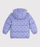 Plum&iacute;fero infantil con estampado de corazones violeta/multicolor