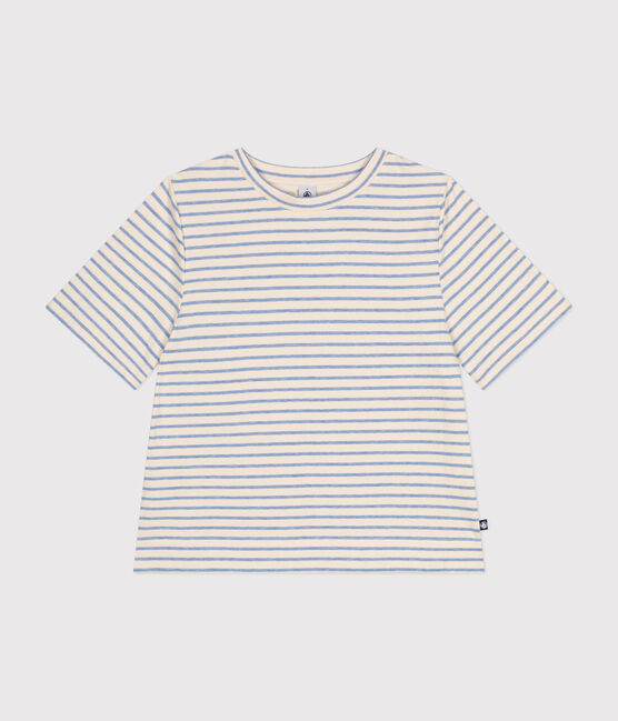 Camiseta Boxy de túbico para mujer blanco AVALANCHE/ SKY CHINE