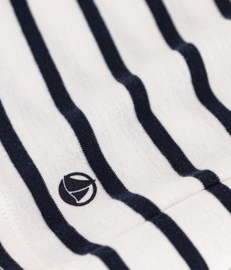 Camiseta L'ICONIQUE de algod&oacute;n con cuello redondo para mujer blanco MARSHMALLOW/azul SMOKING