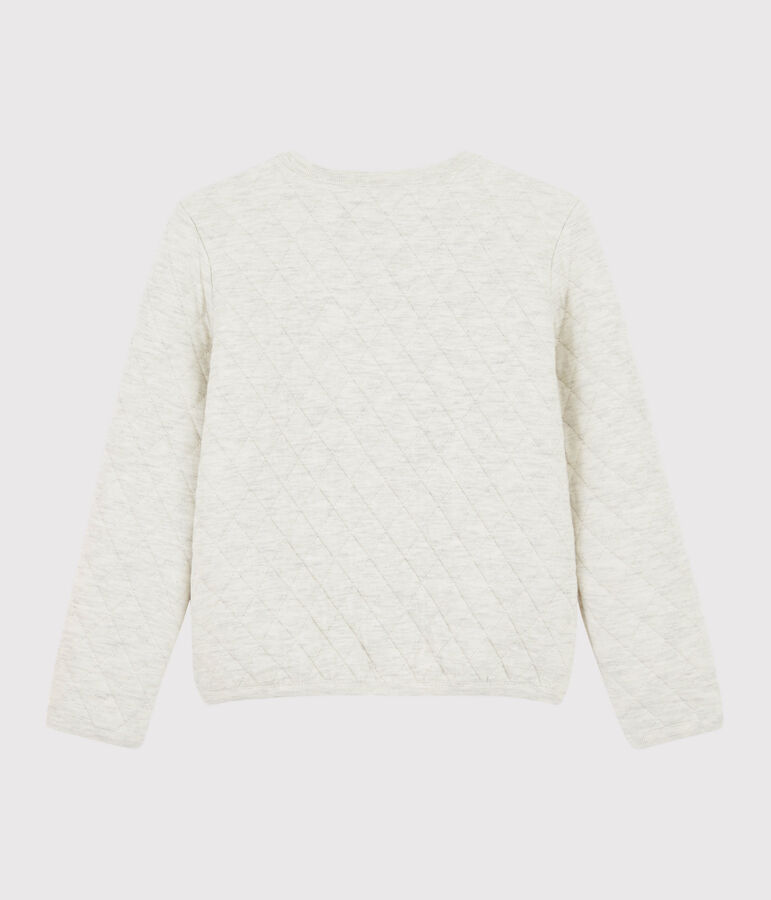 C&aacute;rdigan de tela t&uacute;bica para ni&ntilde;a beige MONTELIMAR CHINE