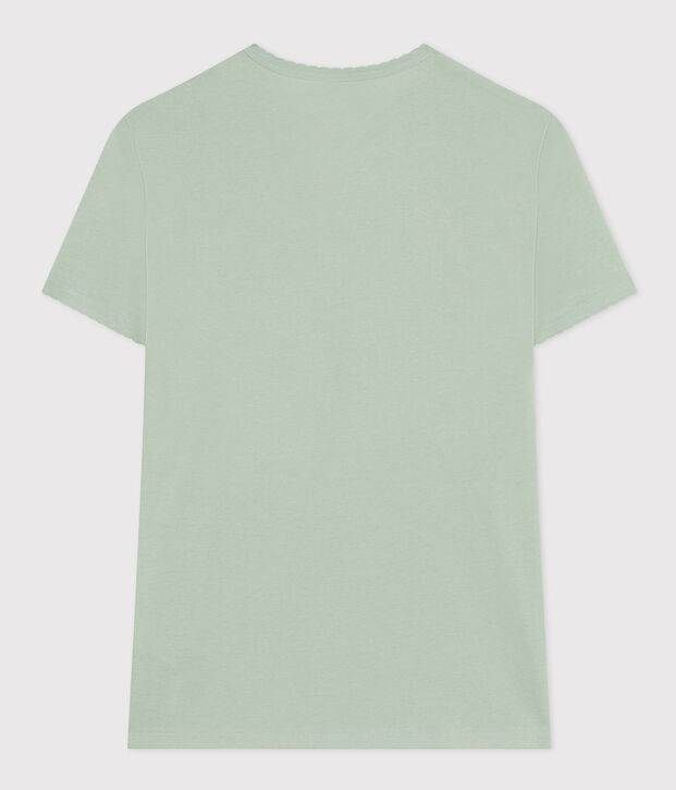 Camiseta L'ICONIQUE de algod&oacute;n de punto cocotte para mujer verde
