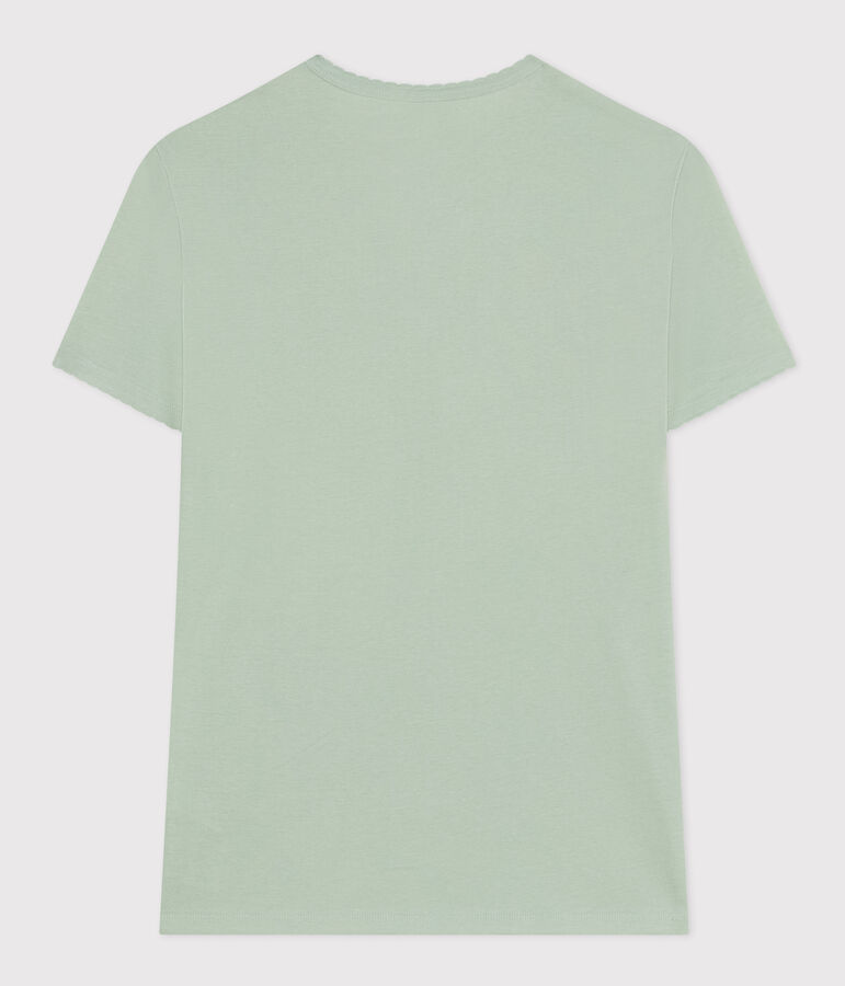 Camiseta L'ICONIQUE de algod&oacute;n de punto cocotte para mujer verde