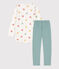 Camisón de terciopelo con corazón para niña blanco MARSHMALLOW/blanco MULTICO