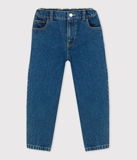 Pantalón de tejido vaquero 100 % sostenible para niño azul BLEU DELAVE