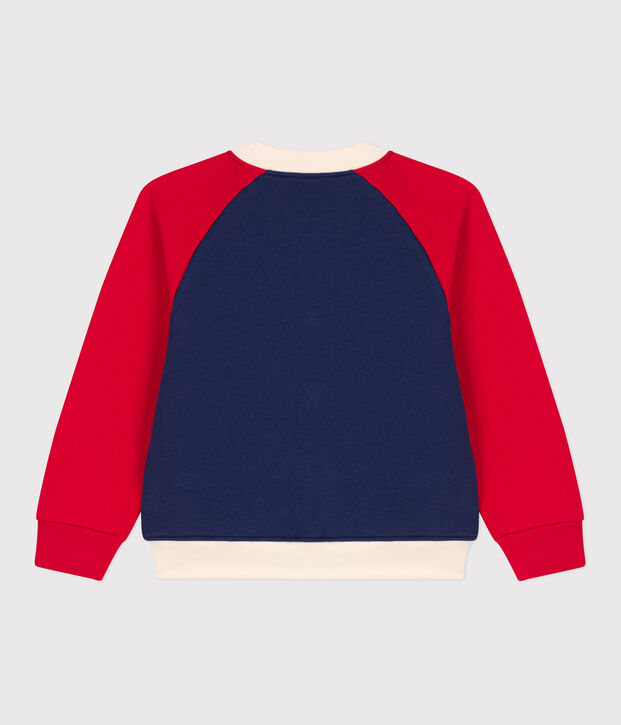 Chaqueta teddy de mulet&oacute;n afelpado para ni&ntilde;o azul/multicolor