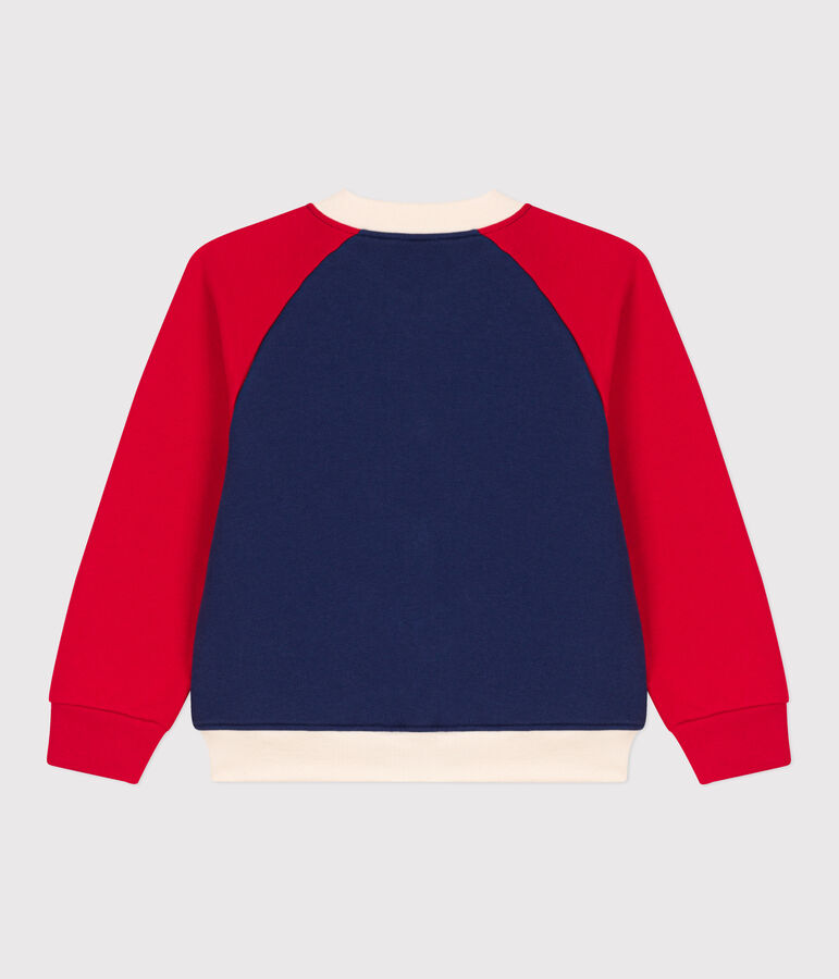 Chaqueta teddy de mulet&oacute;n afelpado para ni&ntilde;o azul/multicolor