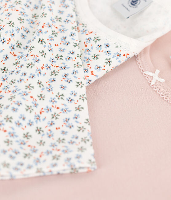 Juego de 2 camisetas de manga larga de niña de algodón variante 1