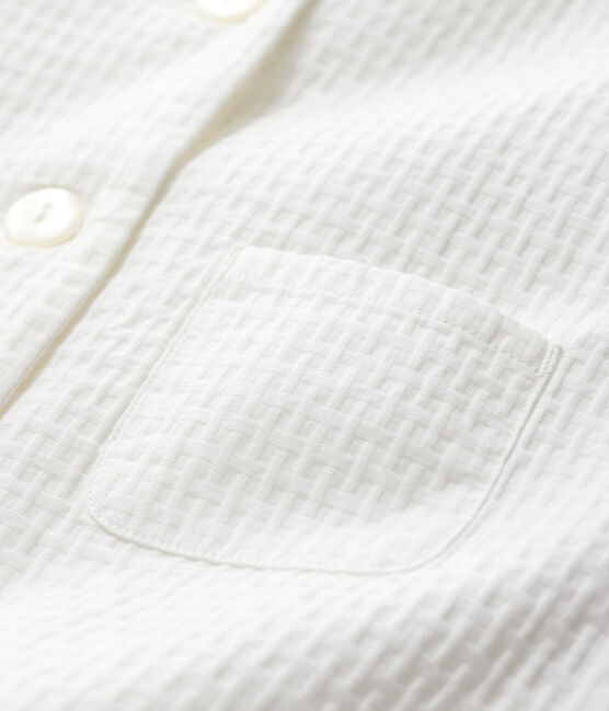 Chaqueta de vestir de urdimbre y trama de bebé niña blanco MARSHMALLOW