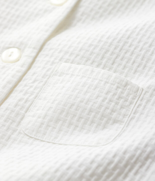 Chaqueta de vestir de urdimbre y trama de beb&eacute; ni&ntilde;a blanco