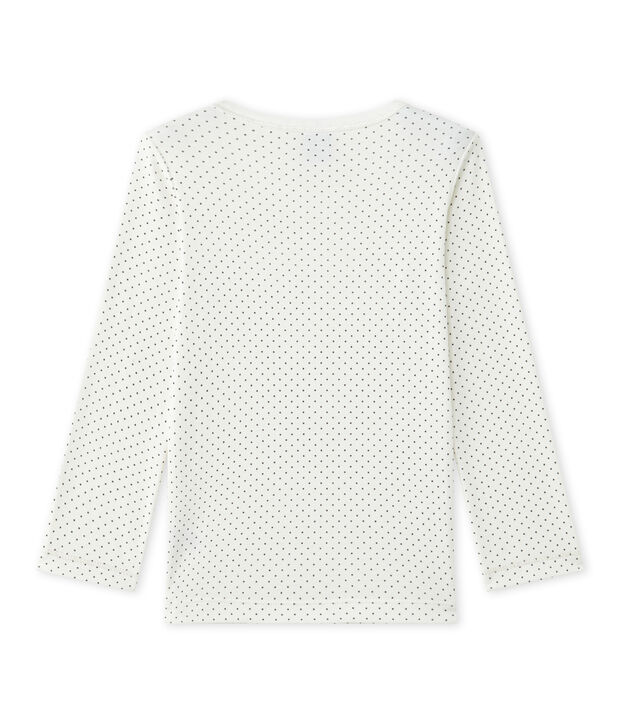 Tee-shirt de pyjama fille Mix & Match blanco/gris