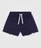 Shorts infantiles de algod&oacute;n liso azul
