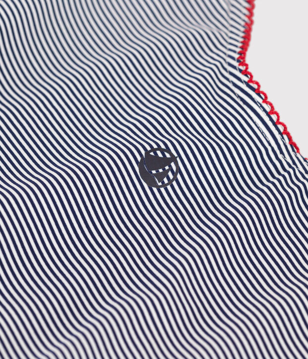 Ba&ntilde;ador de una pieza a rayas para mujer azul/blanco