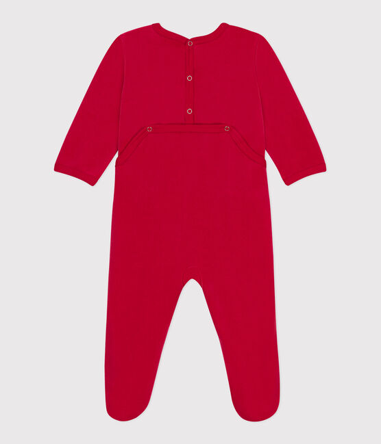 Pijama de terciopelo con abertura trasera para bebé rojo CORRIDA