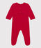 Pijama de terciopelo con abertura trasera para bebé rojo CORRIDA